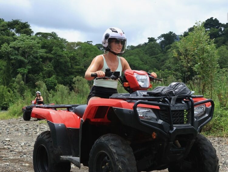 Rider enjoying ATV tour in Manuel Antonio rainforest trails
