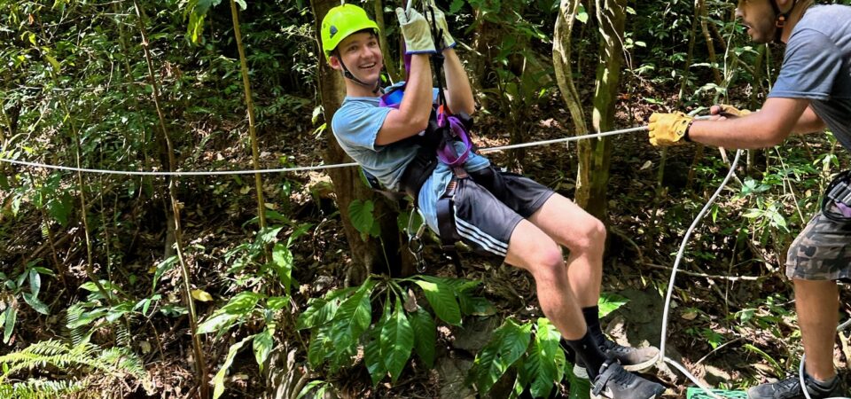 Family enjoying safe canopy tour in Manuel Antonio Costa Rica